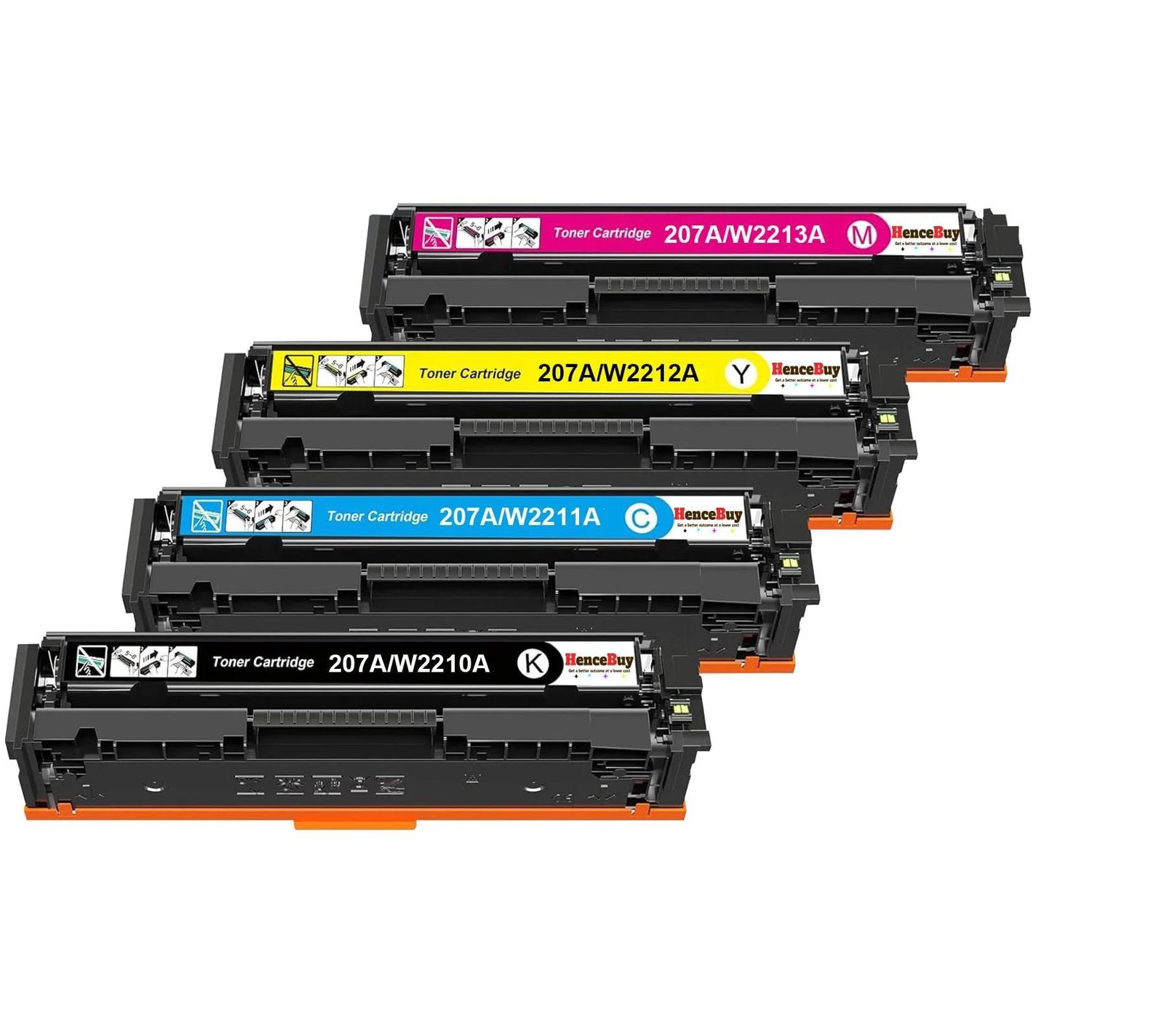 HP 207A Laser Color Toner Cartridges- CYMK